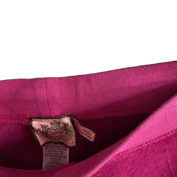 JUICY COUTURE VTG Juicy Forever Magenta Velvet Wide Leg Sport Pants Size L. - Picture 2 of 6